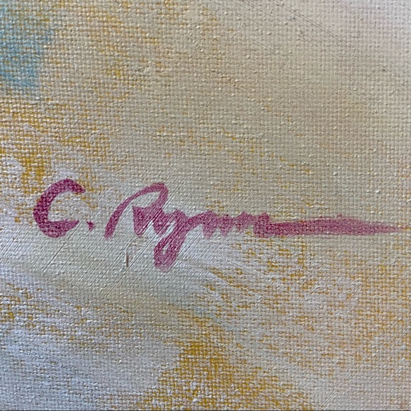 Abstract Blue Black Art Unframed Canvas 27”L x 23”W - Picture 6 of 7